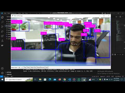 Tkinter (a Python GUI toolkit), YOLO (You Only Look Once, an object detection algorithm)