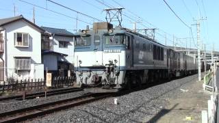 東北本線　3066レ　ＥＦ64-1049（広島更新）+コキ　久喜-新白岡にて