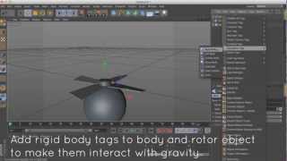 Cinema 4D training tutorial - aerodynamics helicopter