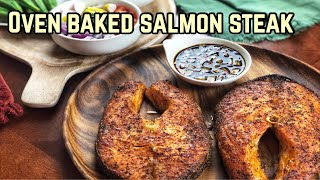 Oven baked salmon steak | easy ...