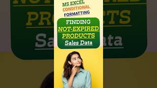 Excel Tutorial - Find Not-Expired products from Sales Data #excel #data #learn #viral #trending