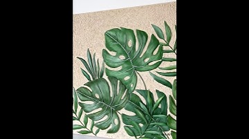 Monstera Leaf Texture Painting #texturepainting
