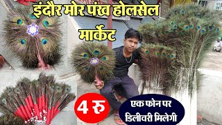 Indore Wholesale mor pankh Market || peacock feather || screenshot 5