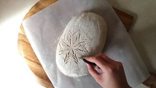 Scoring sourdough bread - batard off-center