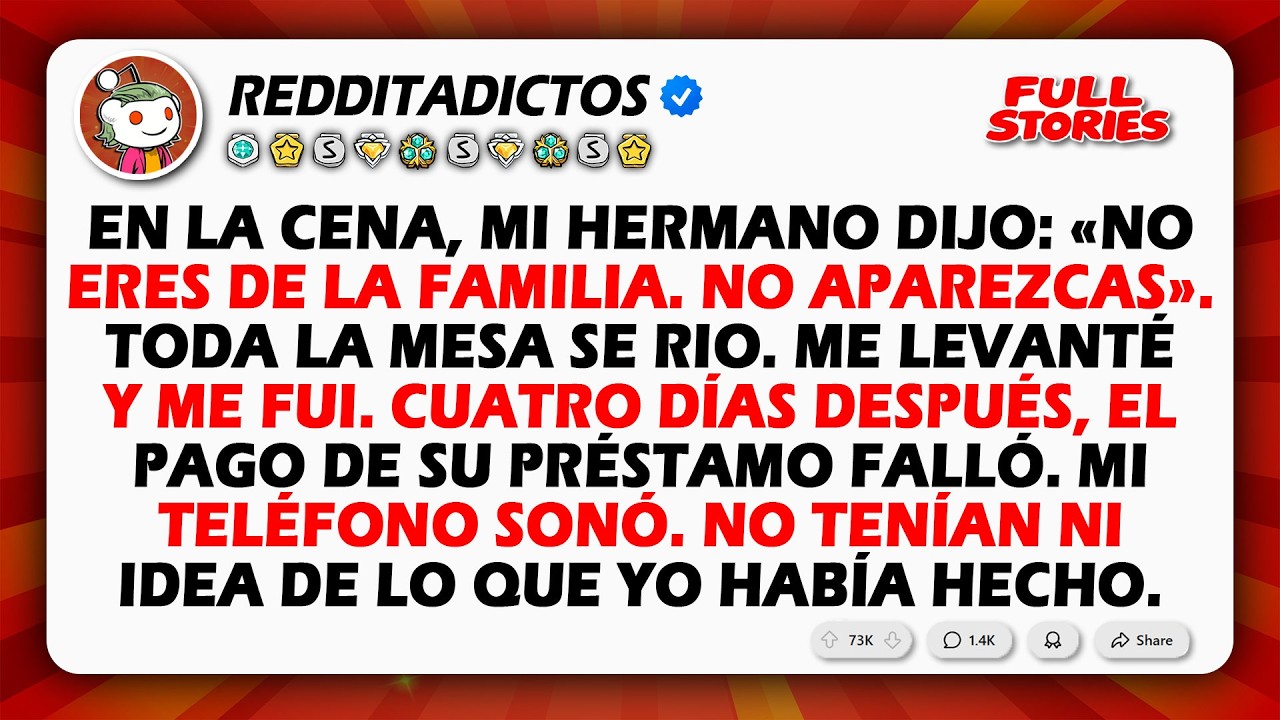 En la cena, mi hermano dijo: 