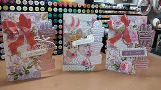 Anna Griffin Birthday present card kit and Stamps of Life cake edge card die set, it's a Mashup!