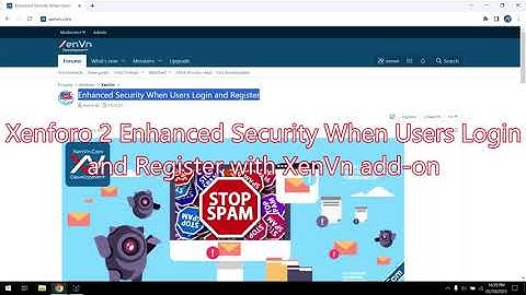 Enhanced Security When Users Login and Register for Xenforo 2 with XenVn add-on