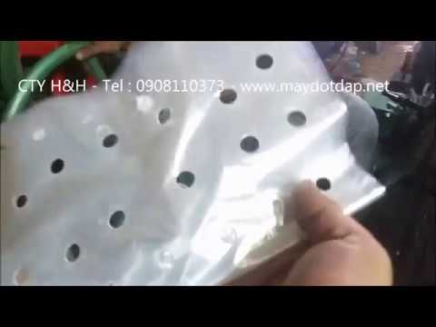 Video máy đục lỗ túi nilon đựng rau sạch H&H70 - youtube
