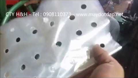 máy đục lỗ túi nilon đựng rau sạch H&H70