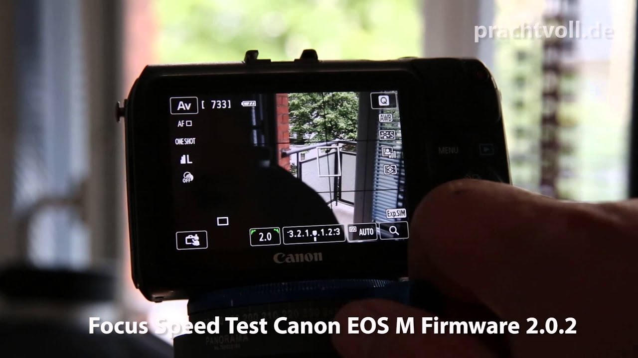 Canon EOS M Focus Speedtest Firmware 2.0.2 vs 1.0.6