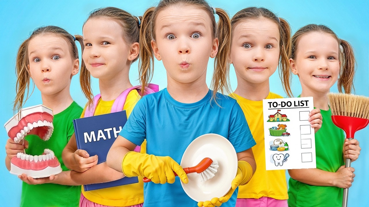 סטפי לומדת לקחת אחריות! כפילים קסומים וסיפור על עזרה לאבא ✨👨‍👧