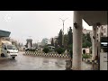 ئێستا بارانێکی بەخوڕ لە قامشلۆ دەبارێ