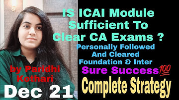 Is ICAI Module Sufficient To Clear CA Exams | Exam Tips And Strategy | CA Learners