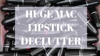 HUGE MAC LIPSTICK DECLUTTER (48 GONE)