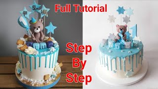 First Birthday Teddy Cake | Pretty And Unique Teddy Bear Birthday Cake | 1st Birthday Cake