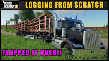 Brutal Semi Rollover Accident! - Logging From Scratch 23 - Farming Simulator 2019 - FDR Logging
