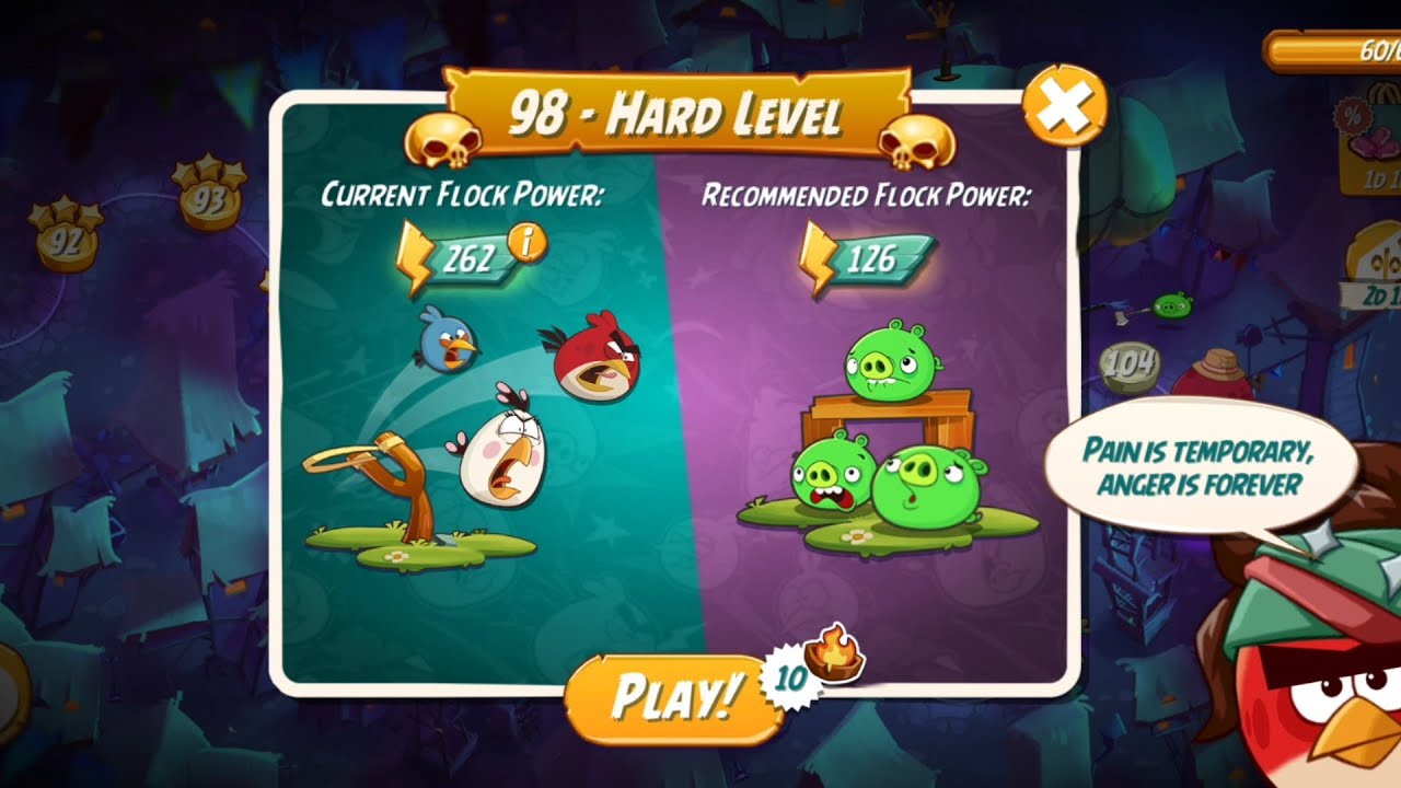 Angry Birds 2 | Hard Level 98 Cleared in One Go (No Commentary Gameplay)  