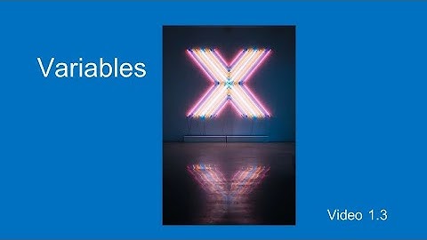 PSY 230 Video 1.3: Variables