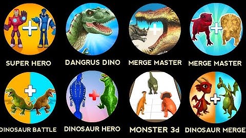 Merge Master, Super Hero, Dangrus Dino, Dangrus Battle, Dinosaur Hero, Monster 3D Android Gameplay