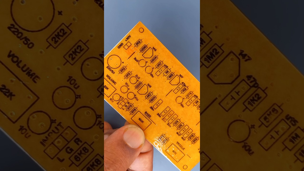 I Made A PCB For Bass Treble Board From Philips Universal Pre Amplifier Circuit