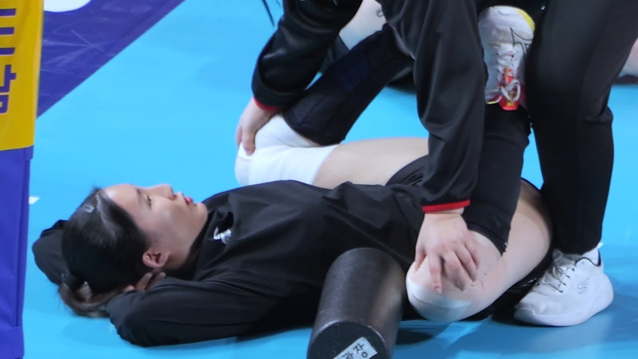 노란 선수 250202 직캠 스트레칭 여자배구 정관장 (Noh Ran Player 250202 Fancam stretching Jungkwanjang)