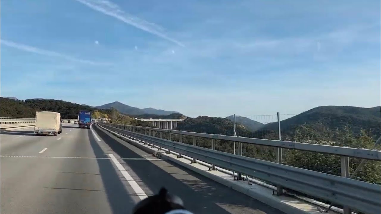 Narbonne to Girona A9 Motorway, France to Spain