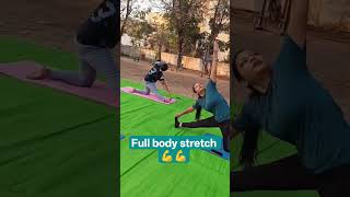 full body stretch 💪💪#newshorts #yoga #yogashorts