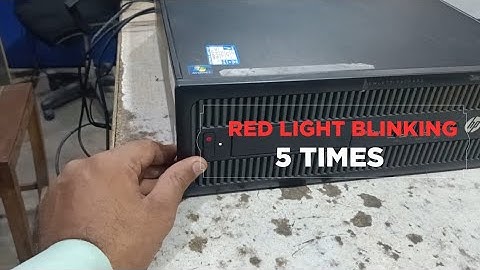 Hp pc red light blinking 5 times on startup issue
