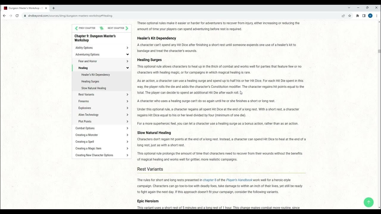 healing surges optional rule in dnd 5e - YouTube