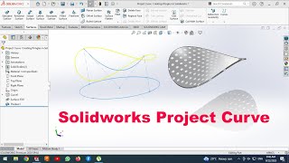 Solidworks |  Project Curve  in solidwork #Exercise 23