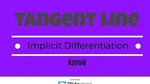 Astroid. Find Equation Of Tangent Line At Given Point Using Implicit Differentiation