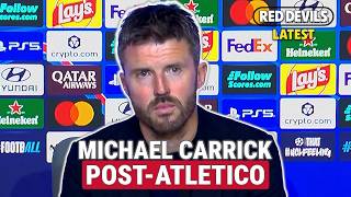 Information Michael Carrick on Martinez and Yoro red card | Atletico Madrid 2-0 Man Utd | Champions League Guide