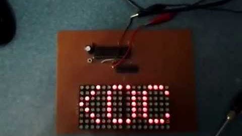 PIC MICRO MICROCHIP 8x16 KAYAN YAZI 877A 74154 DOT MATRIX