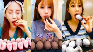 Asmr Eating Frozen Fruit , Frozen Chocolate , Ice Cream Mouth Sounds Populer Foods - Sweet Mukbang