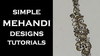 Single Line Mehndi Designs How To Make Simple Arabic Design In Just 2 Mins