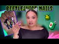 BEETLEJUICE AQUARIUM NAILS | THIS DID NOT GO HOW I WANTED | Halloween Builder Gel Nails