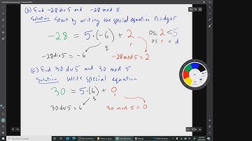 Video for Homework H04.5 Division into Cases and the Quotient Remainder Theorem