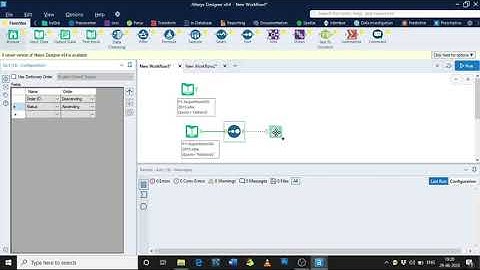 Sort tool in alteryx workflow