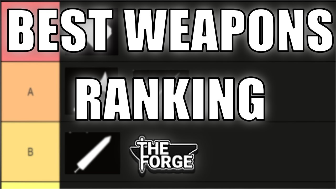 Best Weapons Ranking in The Forge (Roblox) - YouTube