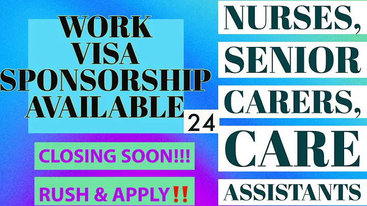 TIER 2 VISA SPONSORED JOBS, RUSH AND APPLY NOW. VACANCIES EXPIRING SOON‼️ NURSES, CARERS, ETC