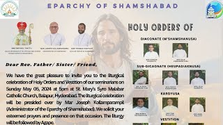 HOLY ORDERS | EPARCHY OF SHAMSHABAD | LIVE STREAMING