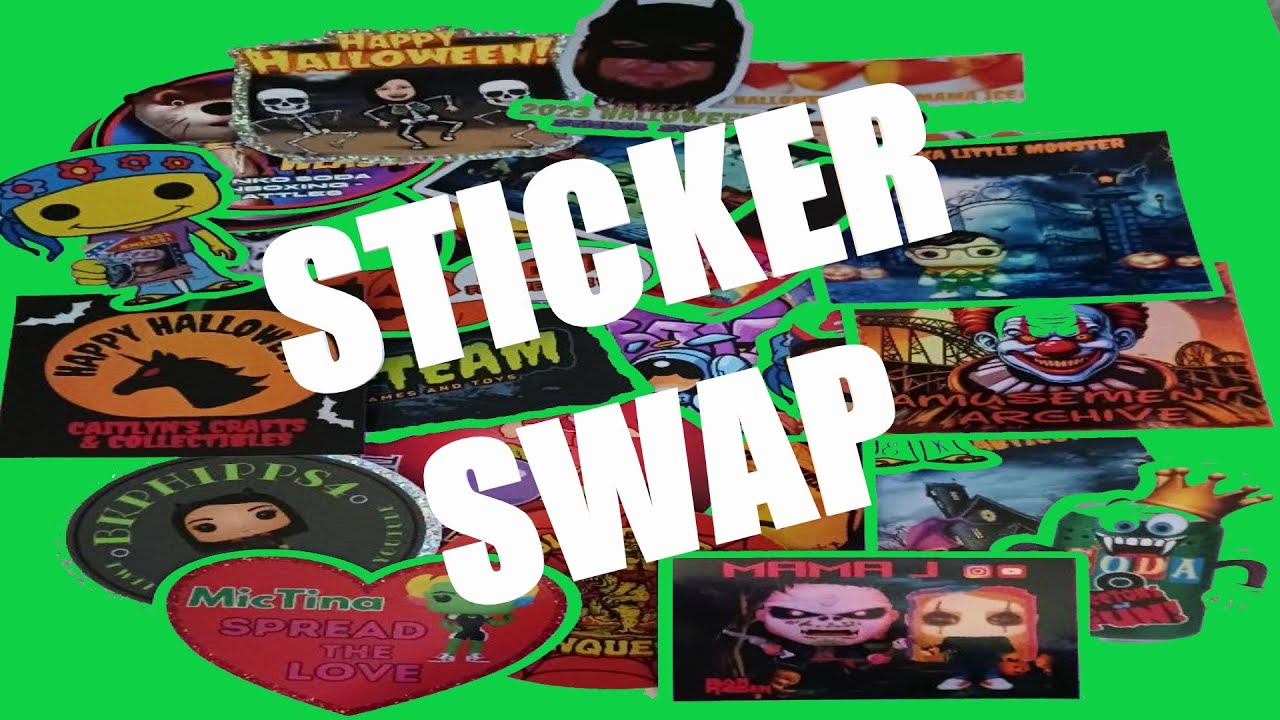 MAMA J SHOWS OFF THE STICKER HAUL FROM UMPTYSCRATCHES STICKER SWAP