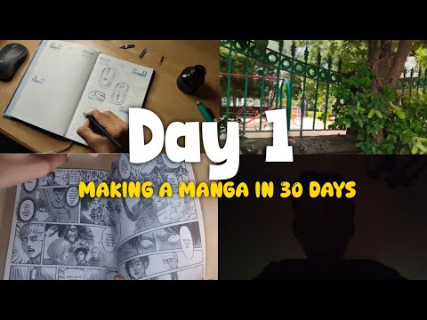 MANGA CREATION DAY #1 | Vlog | 30 Days Manga Making Challenge | ABHI ART | #mangamaking #mangaka