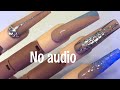 No audio! Easy beginner nail tech tutorial | New Year 2021 nail design