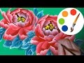 How to paint The Peony, paint a flower, onestroke, irishkalia