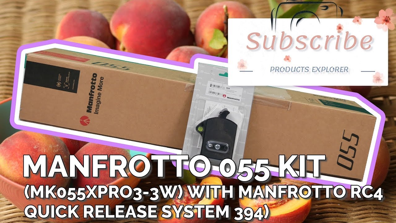 Manfrotto 055 kit (MK055XPRO3-3W) with Manfrotto RC4 Quick Release System 394) [Unboxing]