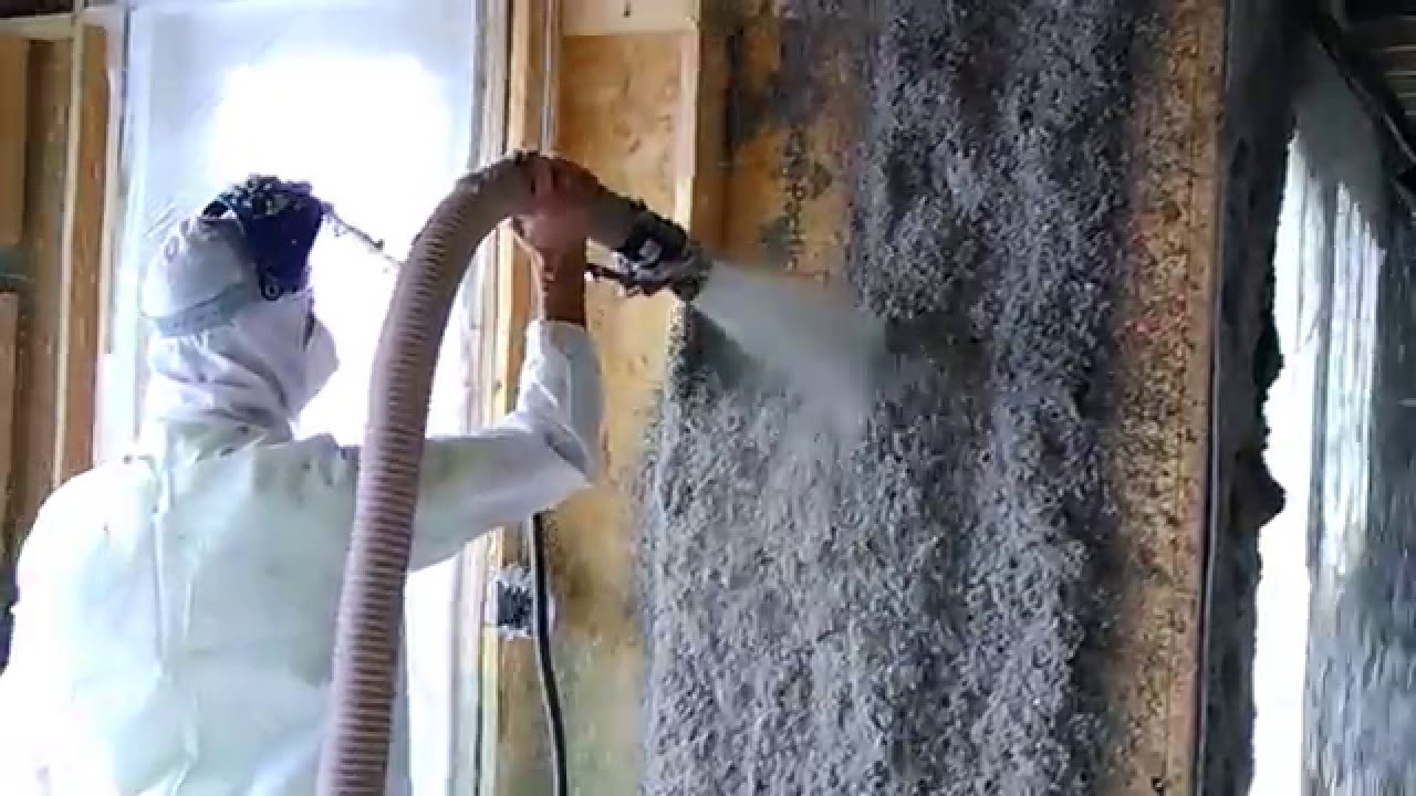 Cellulose Wall Spray Insulation YouTube