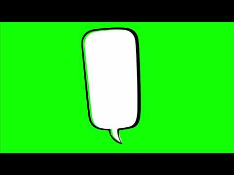 Rounded Rectangle Thought Bubble - Comic Book Green Screen