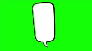Rounded Rectangle Thought Bubble - Comic Book Green Screen