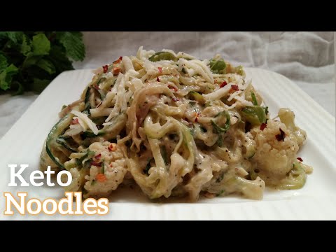 Keto Recipe - Creamy Keto Zucchini Noodles  How To Make Zucchini Noodles  Low Carb Noodles